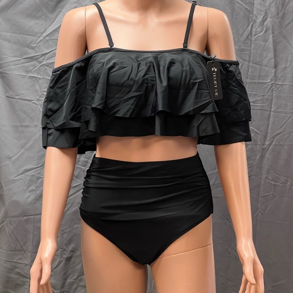 Black high waisted Bikini “tempt me” brand new with tags. - Picture 3 of 12